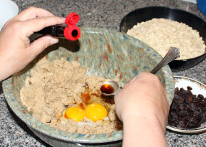 Creamed sugar, shortening, eggs, milk and vanilla 