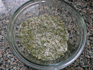 Salt, Pepper, Dried Thyme, Dried Sage Mix by Connie Cockrell