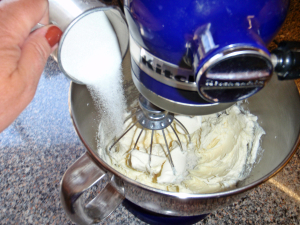 Cream cheese, sugar